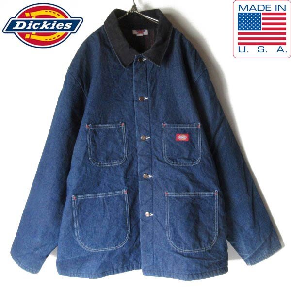 80s USA製 Dickies ディッキーズ ブランケットライナー デニム カバーオール XXXL 3XL 濃いめ ビッグサイズ ビンテージ D151-18-0025ZVW拍卖