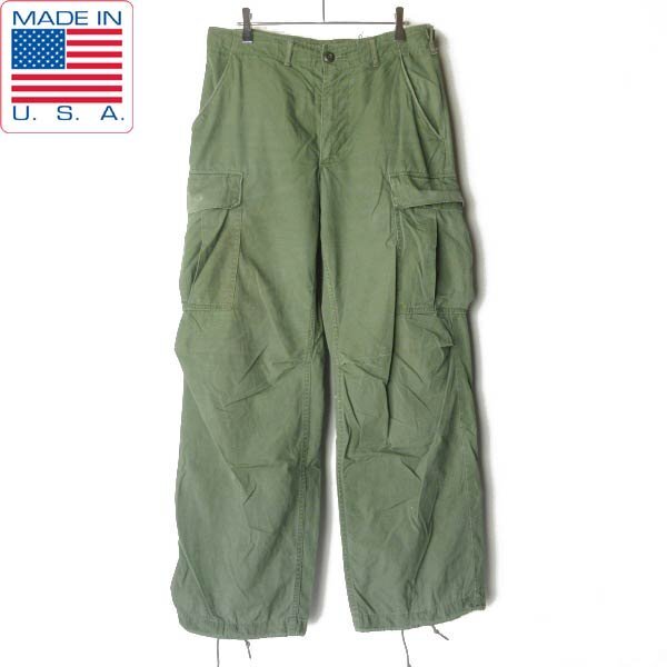 1968年製 USA製 実物 米軍 ジャングルファティーグ パンツ 5th S-R 実寸W31 L30 アメリカ製 60s カーゴパンツ ビンテージ D152-25-0017ZVW拍卖