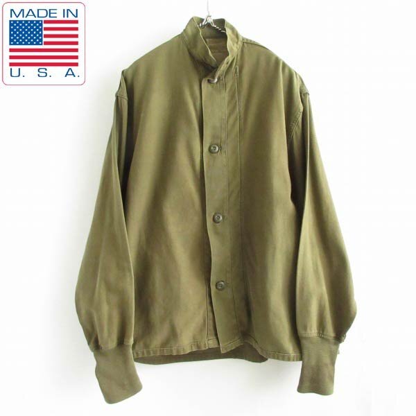70s USA製 実物 米軍 US ARMY コットンサテン ケミカルプロテクティブ ライナーシャツ S 長袖 ビンテージ アメリカ製 D148-14-0016ZVW拍卖