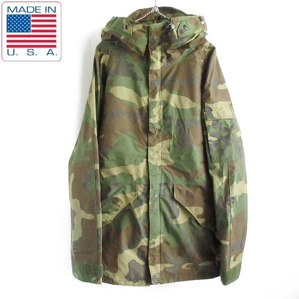 1992年製 実物 米軍 ECWCS GEN1 ゴアテックスパーカー ウッドランドカモ S-L 迷彩 90s ミリタリージャケット USA製 D146-18-0059ZVW拍卖