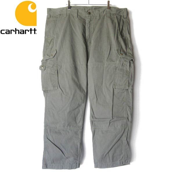 アメリカ企画 carhartt B342 MOS ダブルニー ワークパンツ 44×30 カーハート リップストップ カーゴパンツ D151-25-0061ZV拍卖