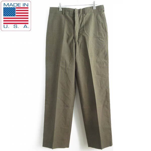 新品 70's USA製 実物 米軍 US ARMY トラウザーズ 緑系 35R TROPICAL 熱帯地用 ミリタリー パンツ アメリカ製 ビンテージ d144-25-0038ZVW拍卖