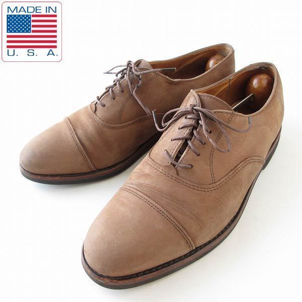 USA製 コールハーン COUNTRY ストレートチップ 茶系 幅広27cm キャップトゥ アメリカ製 レザー メンズ 靴 d125-32-0049拍卖