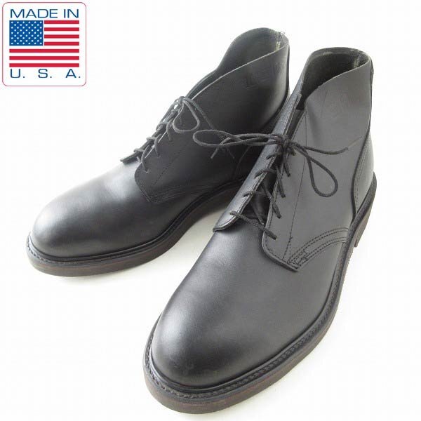 新品 80s USA製 実物 米軍 US ARMY EH スチールトゥ チャッカブーツ 黒 28.5cm ビンテージ アメリカ製 デッドストック D147-32-0004ZT拍卖