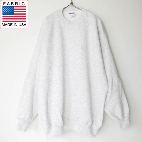 新品 90s Hanes ヘインズ 無地 スウェット XL ヘザーグレー 杢グレー ブランク クルーネック トレーナー ビンテージ D152-13-0003ZV拍卖