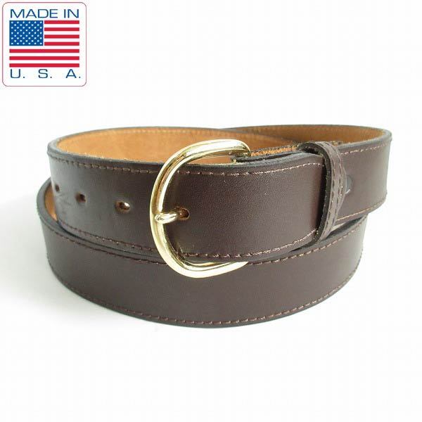 新品/USA製/レザーベルト/ダークブラウン系【表記44インチ/W42~44インチ】アメリカ製/ビンテージ/デッドストック/D143-51-0044ZV拍卖