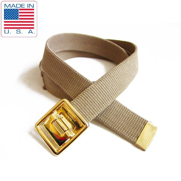 ビンテージ/USA製/米軍/USMC/リメイク/ウェブベルト【最大50インチ】ミリタリーベルト/OFFISERS' EQUIPMENT COMPANY/カーキ/D128-51-3021拍卖