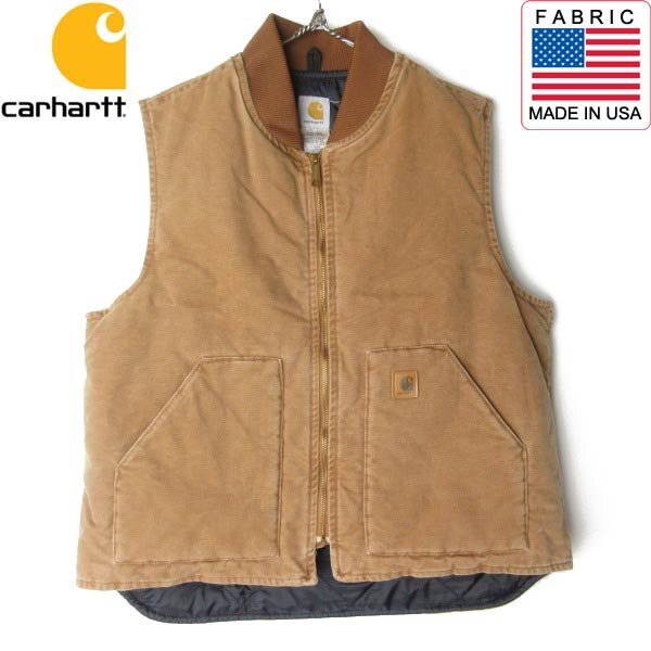 00s carhartt カーハート V02 BRN ダック ベスト 茶系 XL-R フェード ブラウン ビンテージ D152-05-0009ZV拍卖