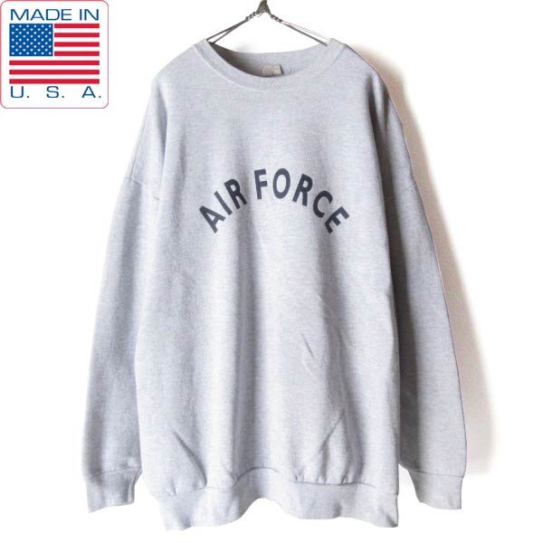USA製 実物 米軍 AIR FORCE スウェット XL 杢グレー系 USAF トレーナー アメリカ軍 アメリカ製 D150-13-0015ZVW拍卖