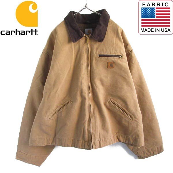 新品 00s carhartt デトロイト ジャケット CML 4XL キャメル 茶系 サンドストーン カーハート デッドストック ビンテージ D150-18-0010ZVW拍卖