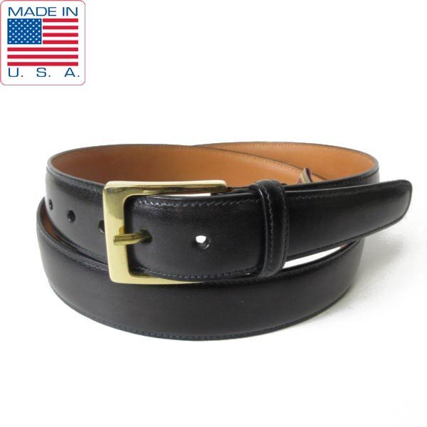 新品 USA製 トラファルガー レザーベルト 黒 表記36インチ/W35~38インチ ブラック ビジネス アメリカ製 デッドストック D152-51-0011ZV拍卖