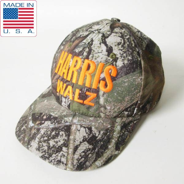 USA製 2024年 カマラ・ハリス 大統領選 HARRIS WALZ ベースボール キャップ 迷彩 帽子 UNION WEAR アメリカ製 D152-41-0007ZV拍卖