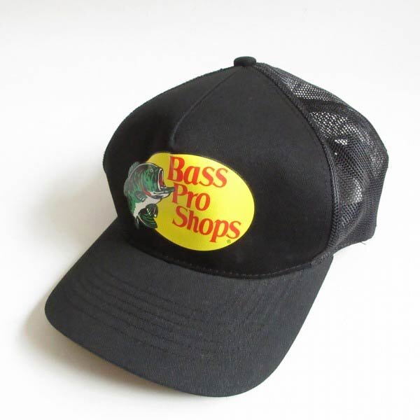 Bass Pro Shops 魚 釣り メッシュ キャップ 黒 帽子 バス プロ ショップス D147-41-0044W拍卖