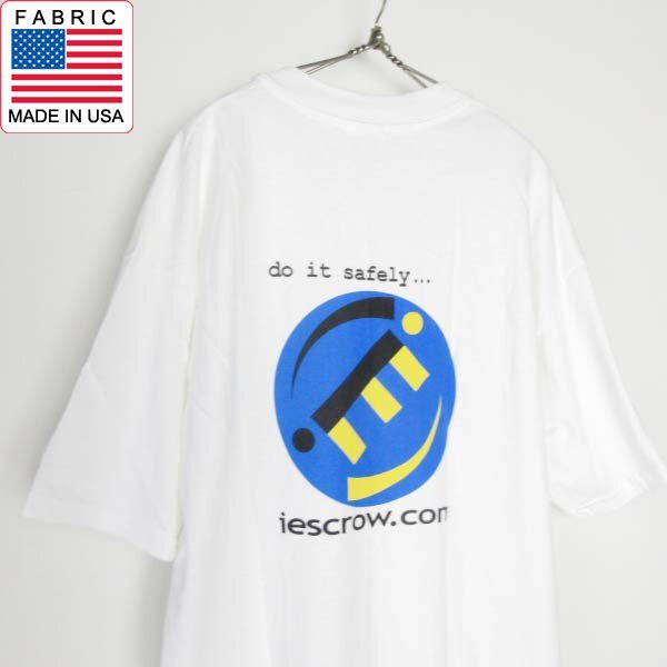新品 00s iescrow IT企業物 半袖Tシャツ 白 XL アイエスクロウ アドバタイジング ホワイト デッドストック ボックスロゴ D151-01-0016Z拍卖