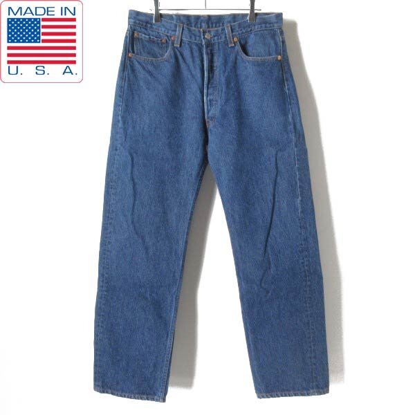 美品 1994年製 USA製 リーバイス501 濃いめ ジーンズ 実寸W33 L30 ジーパン 90s アメリカ製 ビンテージ D150-21-0012ZVW拍卖
