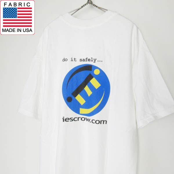 新品 iescrow アイエスクロウ IT企業物 半袖Tシャツ 白 XL 00s アドバタイジング ホワイト デッドストック ボックスロゴ D151-01-0017Z拍卖