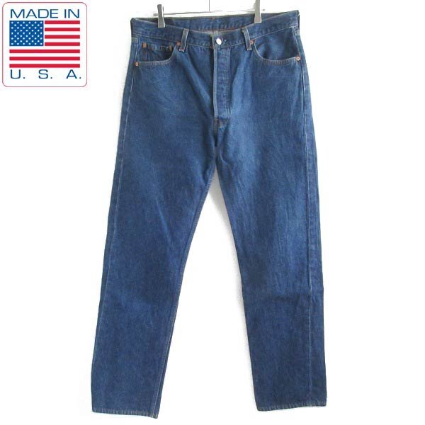 美品 1996年製 USA製 リーバイス501 濃いめ ジーンズ 実寸W36 L33 90s 旧6 524刻印 ジーパン アメリカ製 ビンテージ D149-21-0053ZTW拍卖