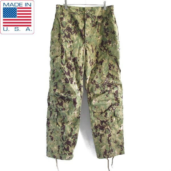 USA製 実物 米軍 US NAVY NWU AOR2 迷彩 TYPE3 コンバットパンツ M-R デジカモ カーゴ パンツ サバゲー アメリカ製 D150-25-0049ZV拍卖