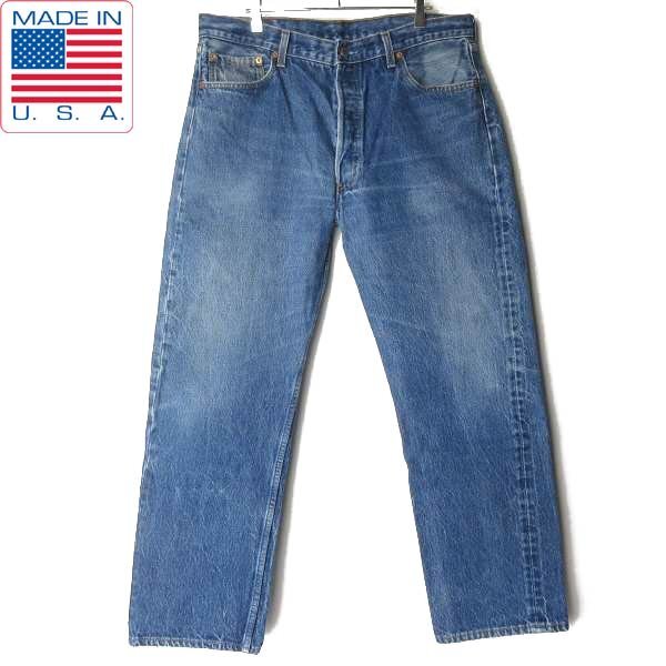1995年製 USA製 リーバイス 501 薄ヒゲ 良色 ジーンズ W38 L32(実寸W36 L28.5) アメリカ製 デニム ジーパン ビンテージ D152-21-0047ZV拍卖