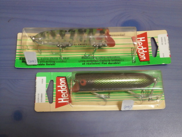 ☆105 人気色 クリアーワカメ含む LUCKY13 2個です ちょい訳ありです ラッキー13 BBRとクリアーワカメ へドン Heddon HEDDON  ☆拍卖