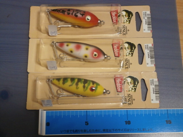 ☆107 人気色 BABY ZARA 14KCDもあり ベビーザラ 3個です エラーモデル? へドン Heddon HEDDON  ☆拍卖