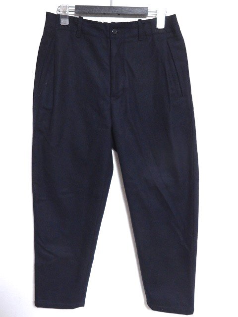 N9401:STILL BY HAND(スティルバイハンド)SHIPS別注ライトメルトン1プリーツテーパードパンツ/1803SHIPS-P02/紺/44:6拍卖