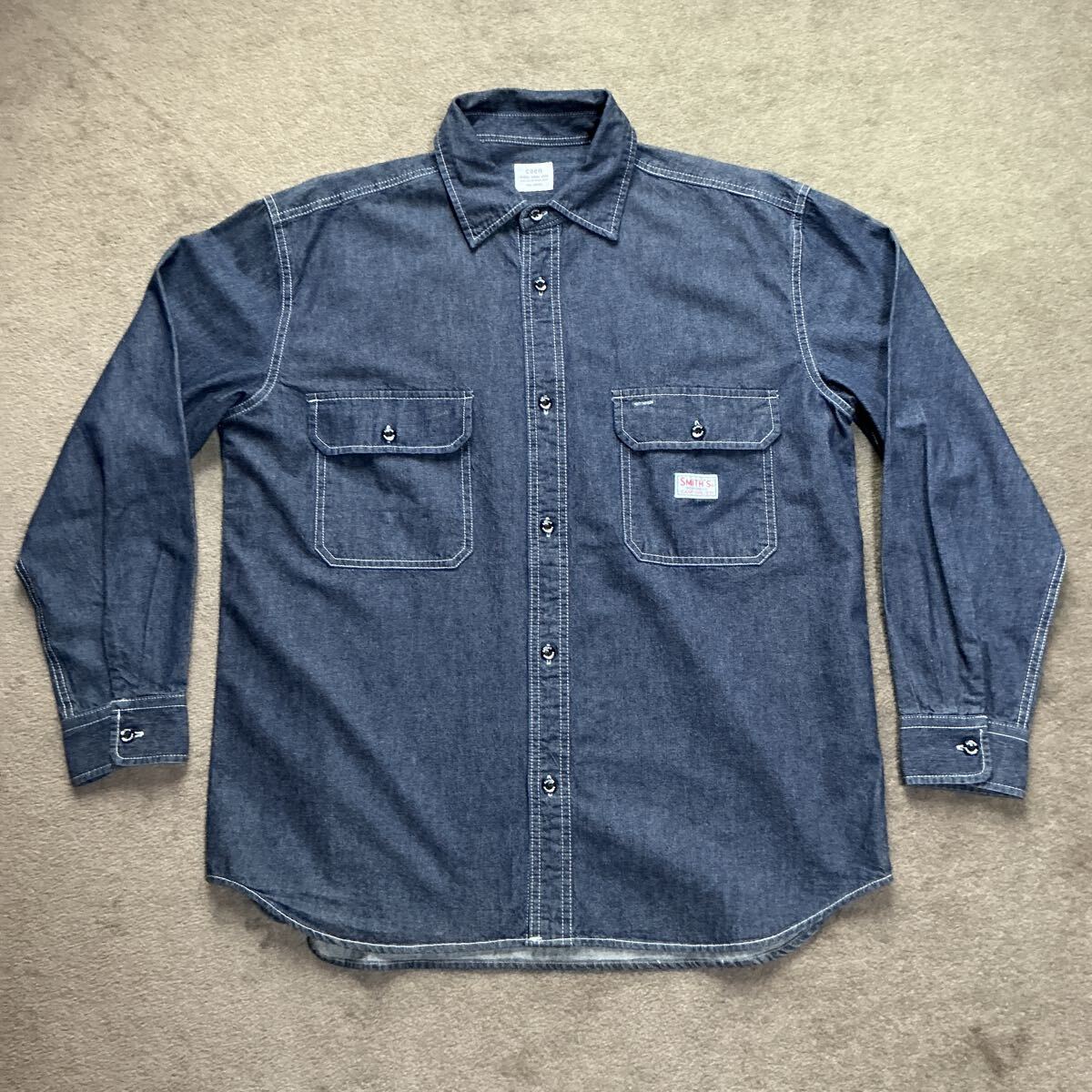 コーエン coen ワークシャツ SMITH‘S ダンガリー ネイビー 紺拍卖