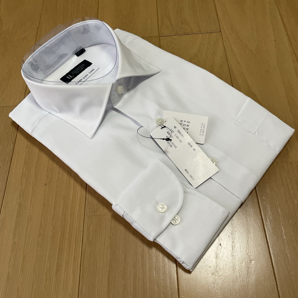 ユニバーサルランゲージ ドレスシャツ カッタウェイ L(41-84)織柄 新品拍卖