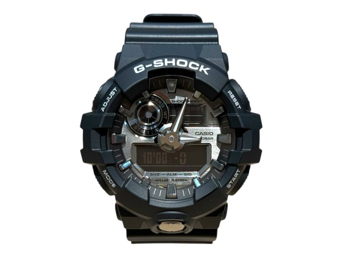 CASIO (カシオ) G-SHOCK Gショック デジアナ腕時計 クオーツ GA-710 ブラック シルバー メンズ/006拍卖