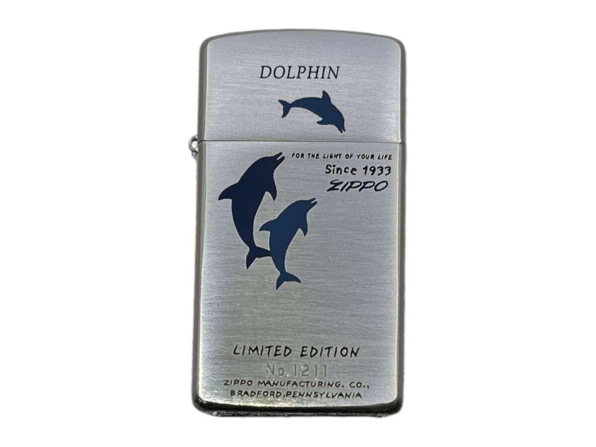 zippo (ジッポー) 2000年製 ドルフィン オイルライター シルバー ブルー 雑貨/199拍卖
