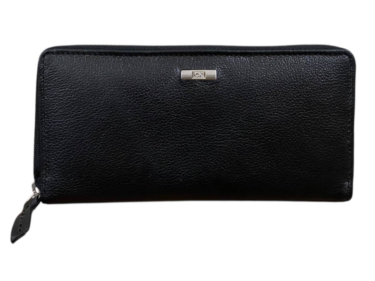 Calvin Klein (カルバンクライン) 長財布 ラウンドジッパー レザー 31CK190008 ブラック メンズ/078拍卖