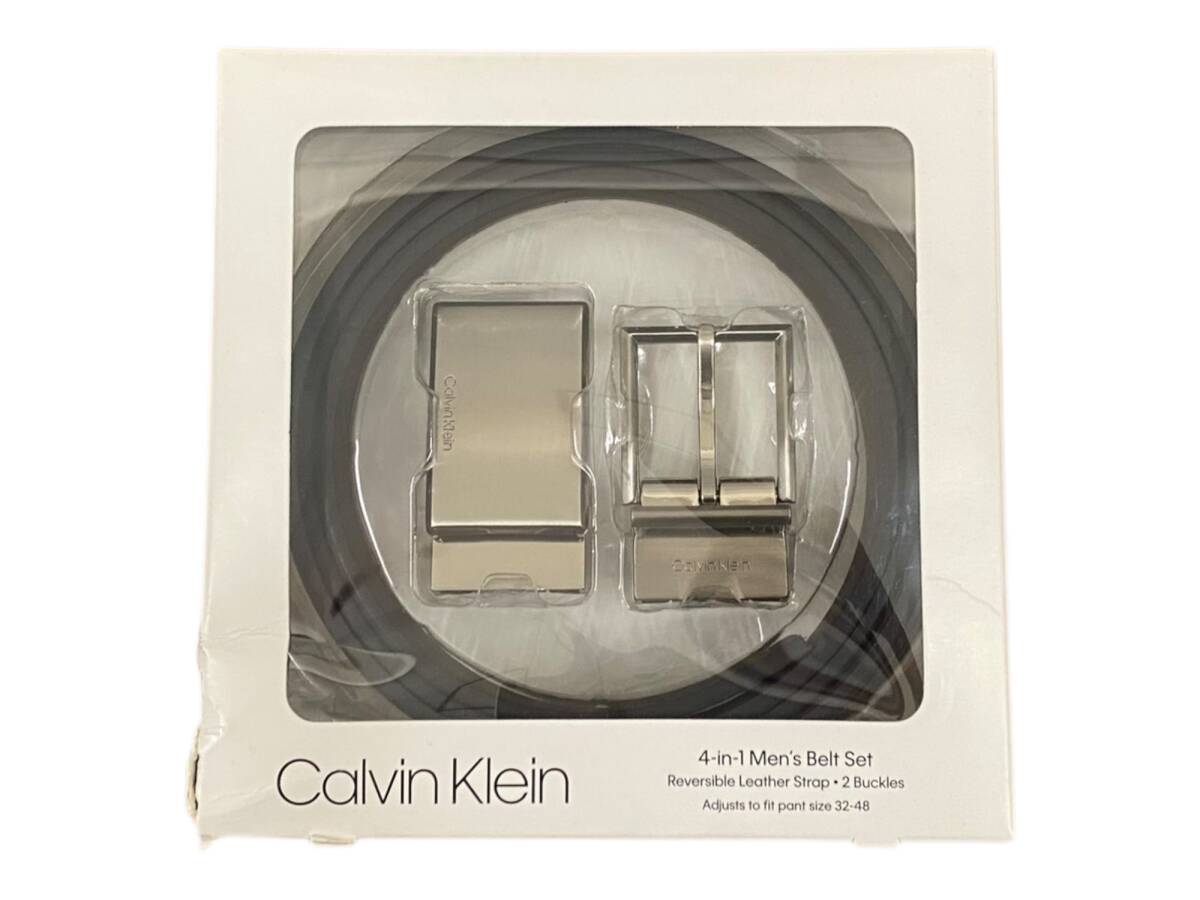 Calvin Klein (カルバンクライン) レザーベルト Belt Set 11CK020026-078 ブラック×ブラウン メンズ/078拍卖