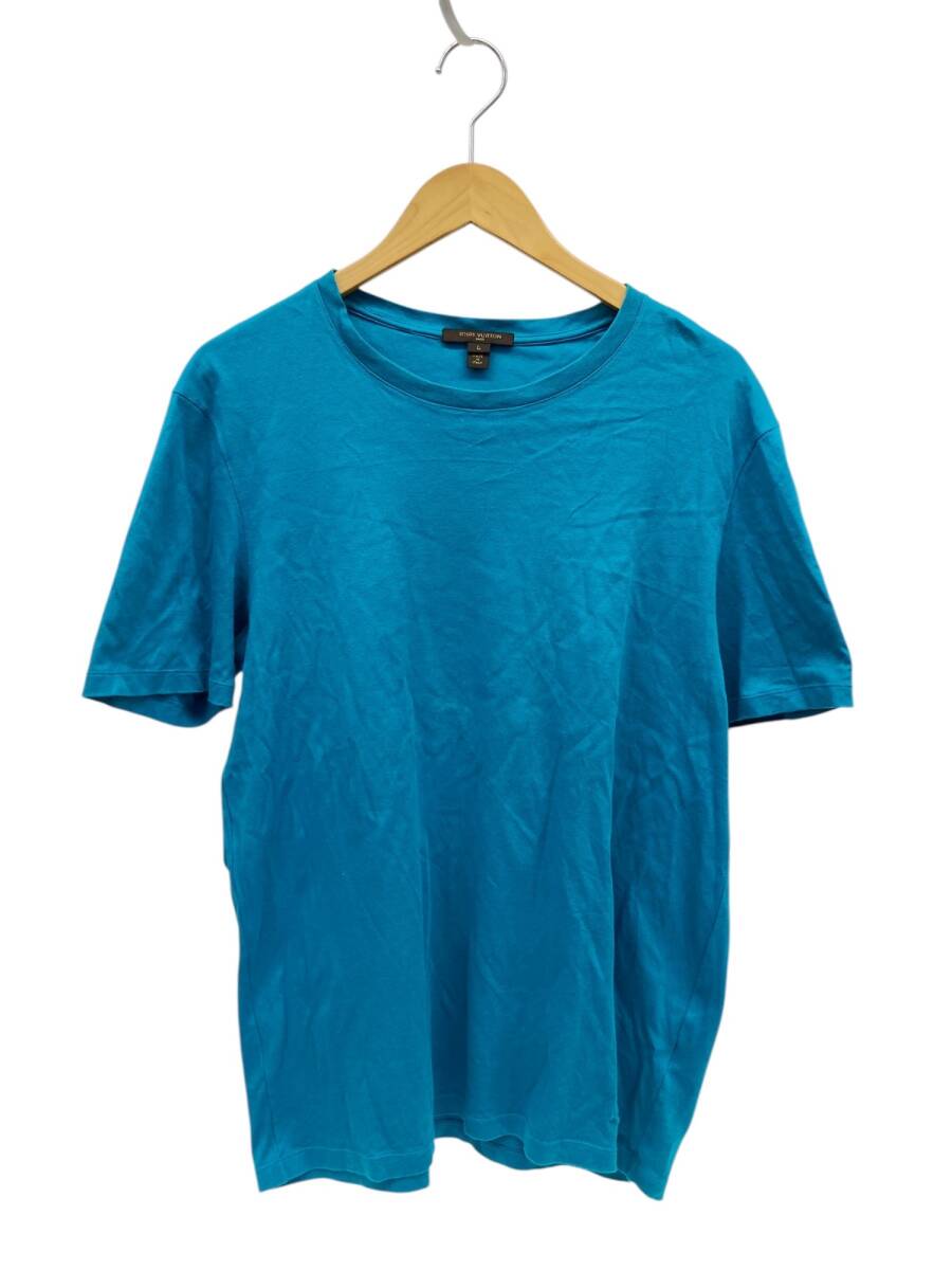 LOUIS VUITTON (ルイヴィトン) ロゴ刺しゅう 無地 Tシャツ 半袖 イタリア製 L グリーン メンズ/028拍卖