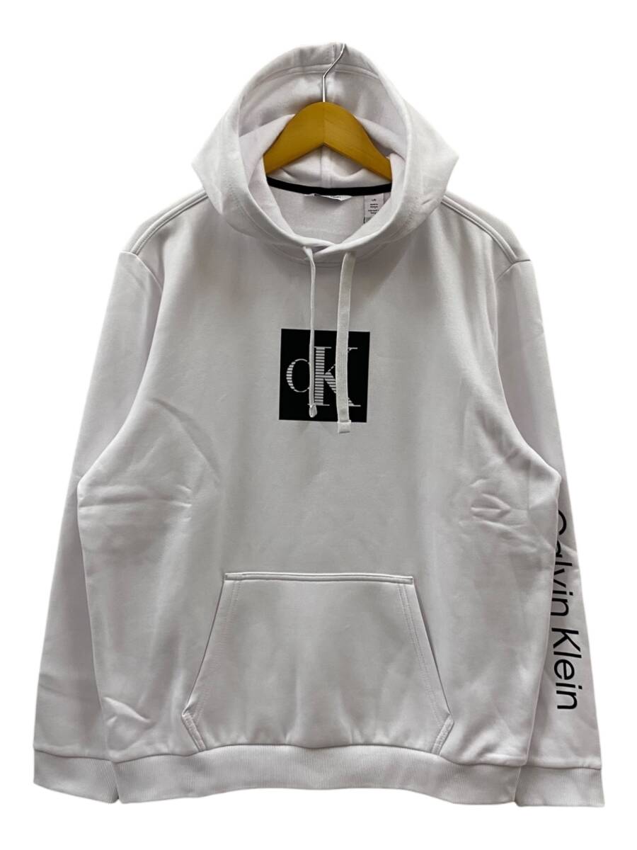Calvin Klein (カルバンクライン) パーカー フーディー 袖プリント入り 40QC401 540 L ホワイト メンズ/078拍卖