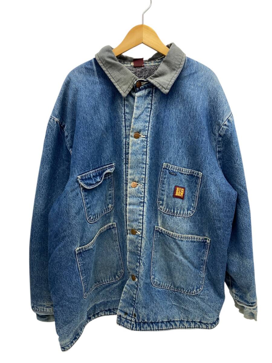 BIG BEN (ビッグベン) デニムカバーオール 裏ブランケット 襟コーズ 古着 80s 70s ケアタグ欠品 サイズXL相当 メンズ/028拍卖