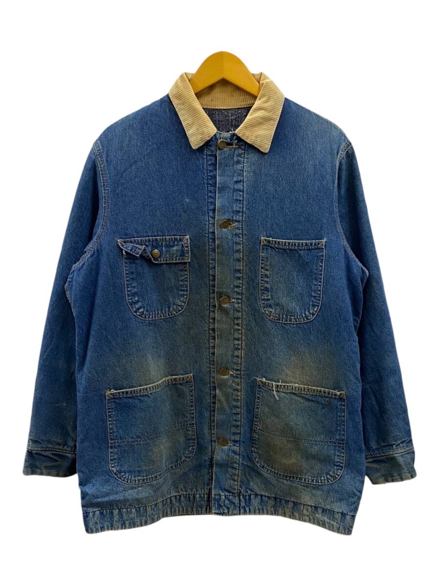 ROEBUCKS (ローバックス) 90s 80s 古着 デニムカバーオール 裏ブランケット 襟太畝コーズ サイズ表記消え メンズ/078拍卖