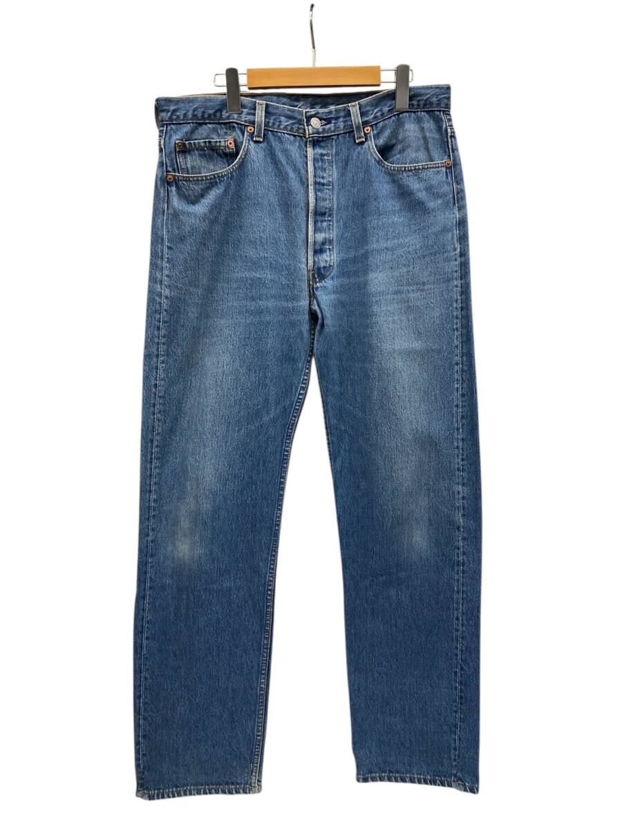 Levi’s (リーバイス) デニムパンツ オリジナル ボタンフライ ストレート 501XX 95年製 裾シングル USA製 501-0000 38×36 ブルー/028拍卖