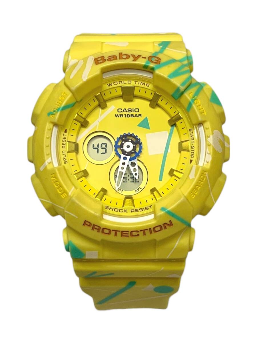 CASIO (カシオ) Baby-G GEOMETRIC クォーツ腕時計 BA-120SC イエロー 黄 レディース/091拍卖