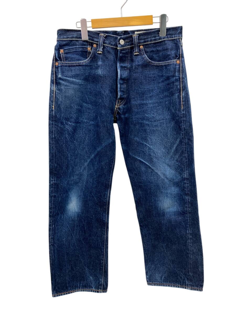 BONCOURA (ボンクラ) XX ストレートジーンズ 隠しリベット センターループずれ Vステッチ デニムパンツ 32 インディゴ メンズ/028拍卖