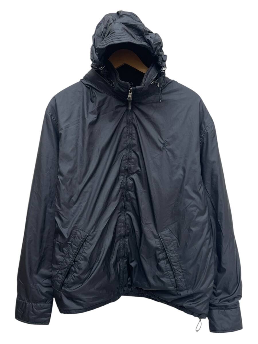 POLORALPH LAUREN (ポロラルフローレン) ナイロンジャケット 裏地付き 2WAY フード付き XL ブラック メンズ/045拍卖