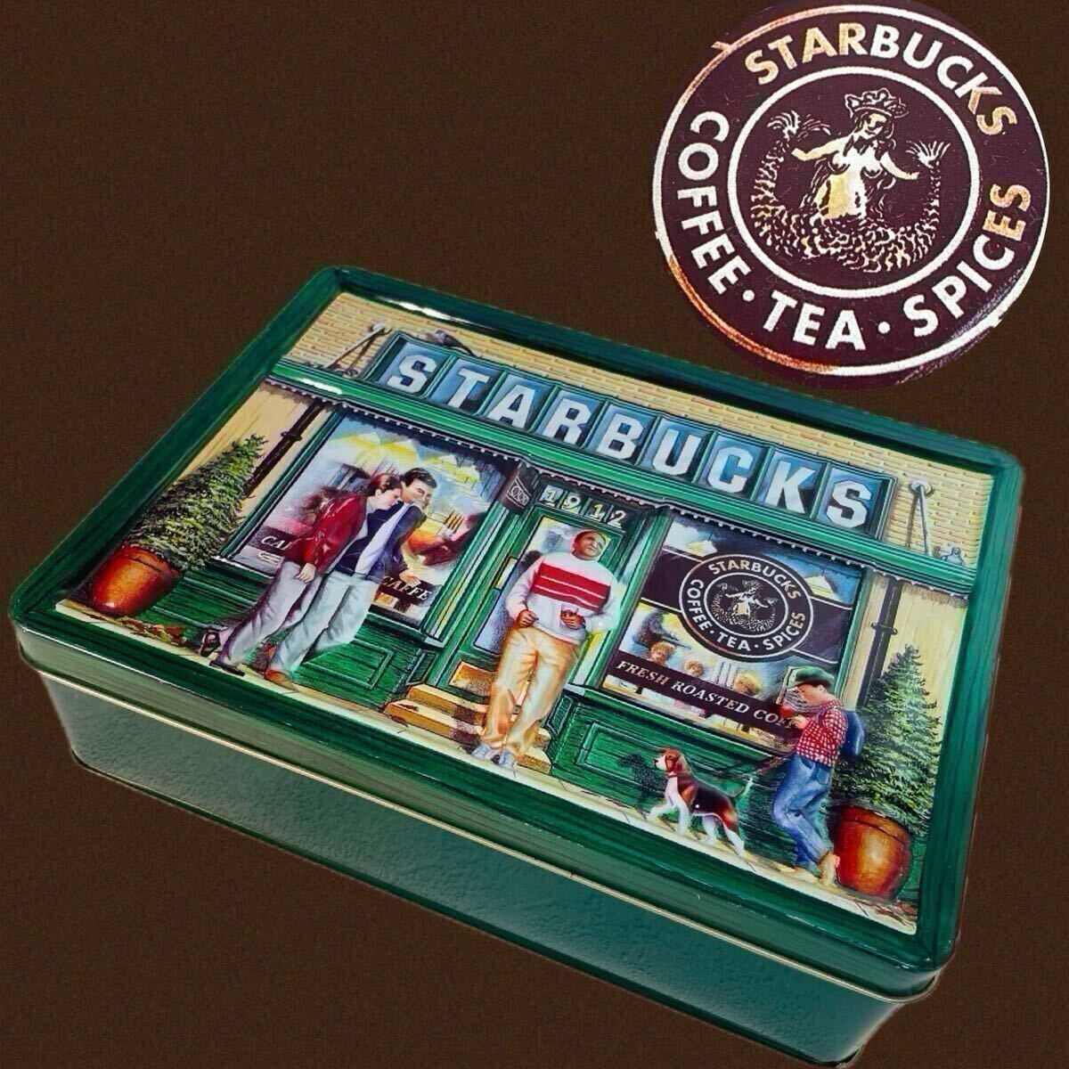 スターバックス 3D缶 1971年パイクプレイス1号店オリジナルデザイン お菓子缶 コレクターズアイテム 拍卖