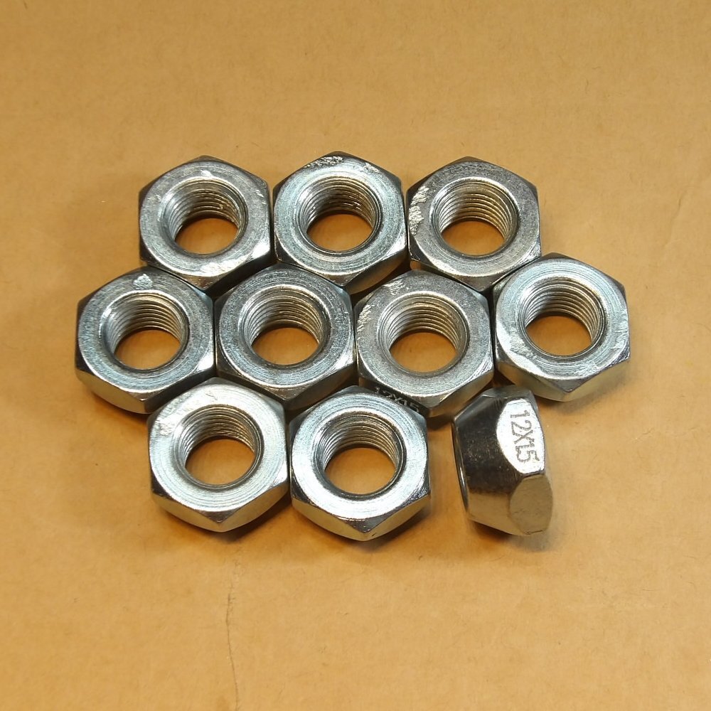 超 低頭 ホイールナット M12P1.5 全長約12mm HEX21 60度 貫通 M12x1.5 スペーサー ワイトレ PCD変換 薄広 10個 ON125012H21拍卖