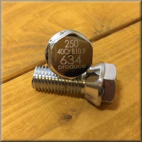 634produce 超 低頭 ホイールボルト M12P1.5 首下約24mm HEX17 60度 CBS125024 10本 M12x1.5 スペーサー ワイトレ PCD変換拍卖