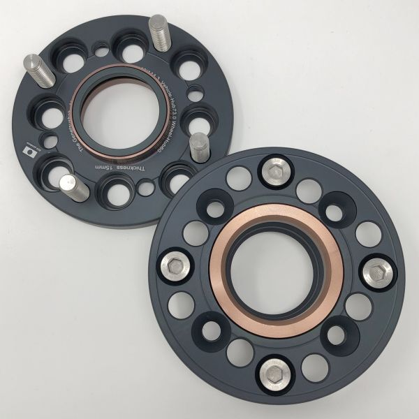 634produce 484SP PCD変換 スペーサー 4穴PCD108/65.1→114.3/60(73) 15mm厚 4枚 装着ボルトM12P1.25 プジョー 64チタン合金ボルト拍卖