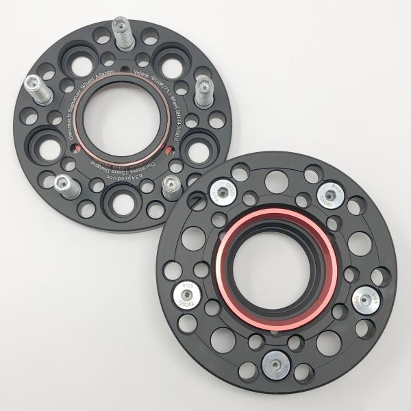 634produce 508FJ PCD変換 スペーサー 5穴PCD108/63.4→114.3/60(73) 15mm厚 4枚 装着ボルトM14P1.5 ボルボXC 弾丸ライツ拍卖