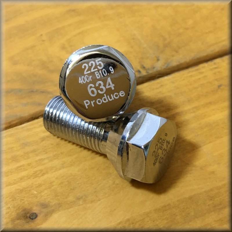 634produce 超 低頭 ホイールボルト M12P1.25 首下約24mm HEX17 60度 CBS122524 10本 M12x1.25 スペーサー ワイトレ PCD変換拍卖