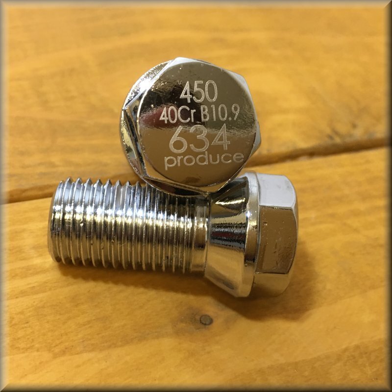 634produce 超 低頭 ホイールボルト M14P1.5 首下約24mm HEX17 60度 CBS145024 10本 M14x1.5 スペーサー ワイトレ PCD変換拍卖