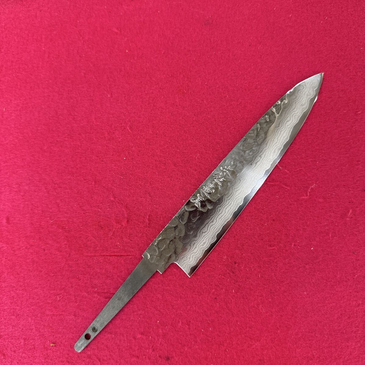 【新品 土佐打刃物】ペティナイフ ダマスカス 槌目 コバルト鋼 柄なし拍卖