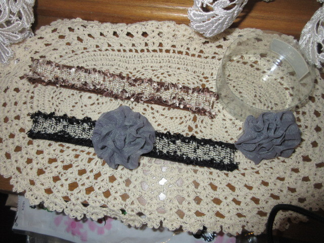 ■ブランド品/約4千円■【メイドバイスターズ】ツイード織■ ストール/アームバンド /クリップ/ブレスレット■在庫/茶2点・黒2点は終了拍卖