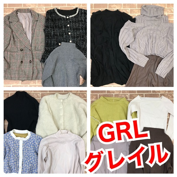 R-317 秋冬物 【限定】GRL グレイル レディース アウター入り S~Lサイズ  22着  おまとめ 大量 まとめ売り 拍卖